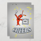 Cheers Crawfish/Lobster Yarly Event Invitation Kaart (Voorkant / Achterkant)