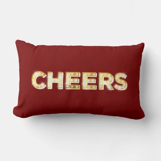 Cheers Cushion in Red Kussen (Voorkant)