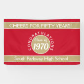CHEERS CUSTOM 50 jaar reünie banner (Horizontaal)