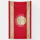 CHEERS CUSTOM 50 jaar reünie banner (Verticaal)