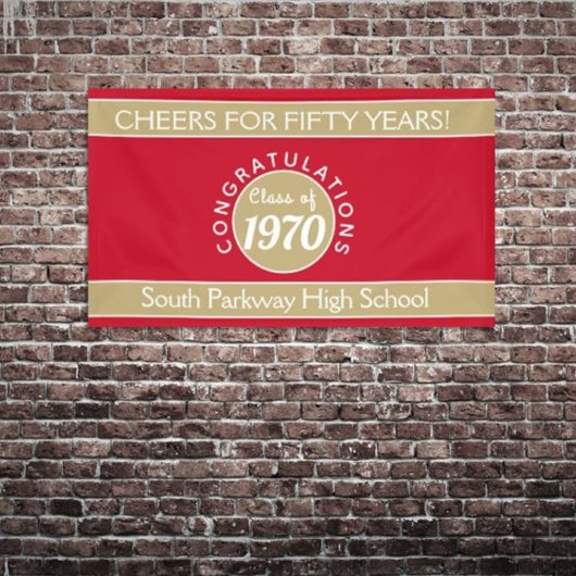 CHEERS CUSTOM 50 jaar reünie banner