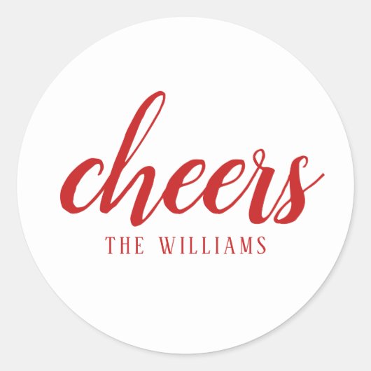 Cheers Custom Holiday Kerst sticker of Labels (Voorkant)