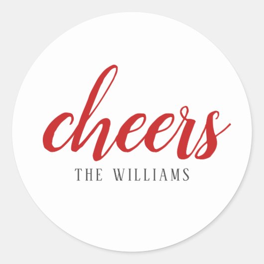 Cheers Custom Holiday Kerst sticker of Labels (Voorkant)