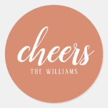 Cheers Custom Holiday Kerst sticker of Labels