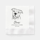 Cheers Custom Twee Pet Cocktail Servetten Trouwen (Voorkant)