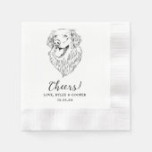 Cheers Custom Twee Pet Cocktail Servetten Trouwen (Voorkant)