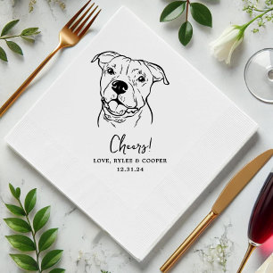 Cheers Custom Twee Pet Cocktail Servetten Trouwen