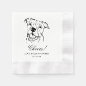 Cheers Custom Twee Pet Cocktail Servetten Trouwen (Voorkant)