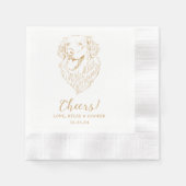 Cheers Custom Twee Pet Cocktail Servetten Trouwen (Voorkant)