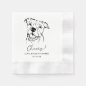 Cheers Custom Twee Pet Cocktail Servetten Trouwen (Voorkant)