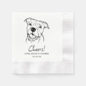 Cheers Custom Twee Pet Cocktail Servetten Trouwen (Voorkant)