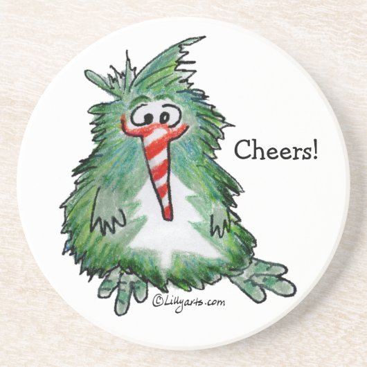Cheers Cute Kiwi Cartoon Onderzetter (Voorkant)