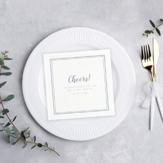 Cheers de heer Mrs. minimalist Wedding Modern Dust Servet