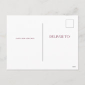 Cheers | Decoratieve tekst Happy Nieuwjaar foto Feestdagenkaart (Achterkant)