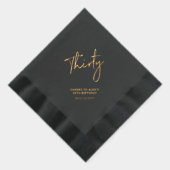 Cheers Derty | Moderne volwassen 30e verjaardag Folie Servetten (Rechts)