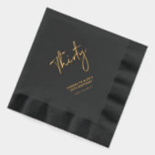 Cheers Derty | Moderne volwassen 30e verjaardag Folie Servetten (Links)