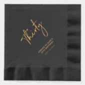 Cheers Derty | Moderne volwassen 30e verjaardag Folie Servetten (Voorkant)