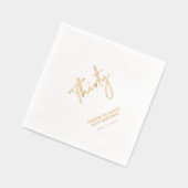 Cheers Derty | Moderne volwassen 30e verjaardag Folie Servetten (Links)