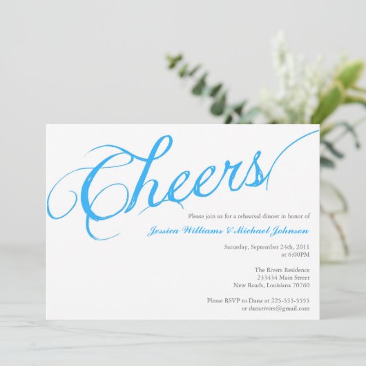 Cheers Dinner Party Kaart (Staand voorkant)