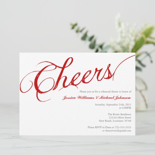 Cheers Dinner Party Kaart (Staand voorkant)