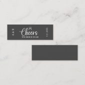 Cheers Drink op de Amerikaanse Drink Ticket Grey (Voorkant / Achterkant)