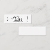Cheers Drink op US Wedding Drink Ticket (Voorkant / Achterkant)