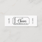 Cheers Drink op US Wedding Drink Ticket (Voorkant)