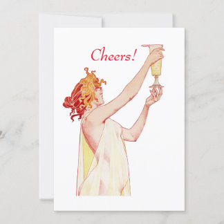 Cheers, een toast voor je die een glas oprijdt, ui kaart