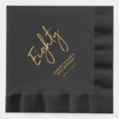 Cheers Eighty | Modern Adult 80ste verjaardag part Folie Servetten (Voorkant)