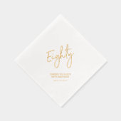 Cheers Eighty | Modern Adult 80ste verjaardag part Folie Servetten (Rechts)