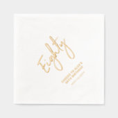 Cheers Eighty | Modern Adult 80ste verjaardag part Folie Servetten (Voorkant)