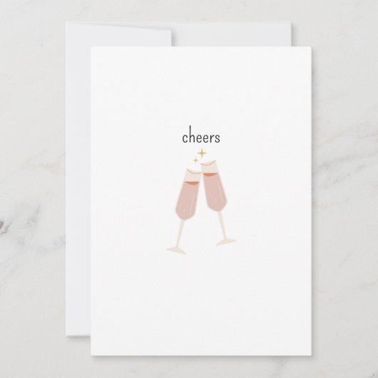 Cheers! Einladung zum Feiern  Kaart (Voorkant)
