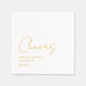 Cheers! Elegant, minimaal, handschrift Servet (Voorkant)