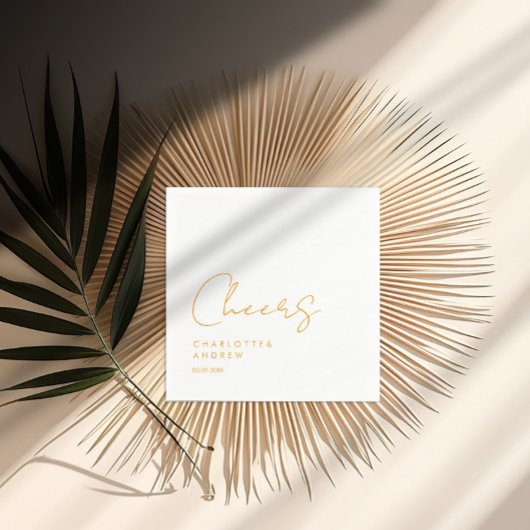 Cheers! Elegant, minimaal, handschrift Servet