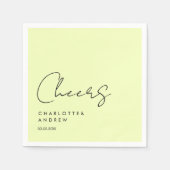Cheers! Elegant, minimaal, handschrift Servet (Voorkant)