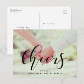 Cheers Elegant nieuwjaarsfoto Briefkaart (Voorkant / Achterkant)