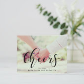 Cheers Elegant nieuwjaarsfoto Briefkaart (Staand voorkant)