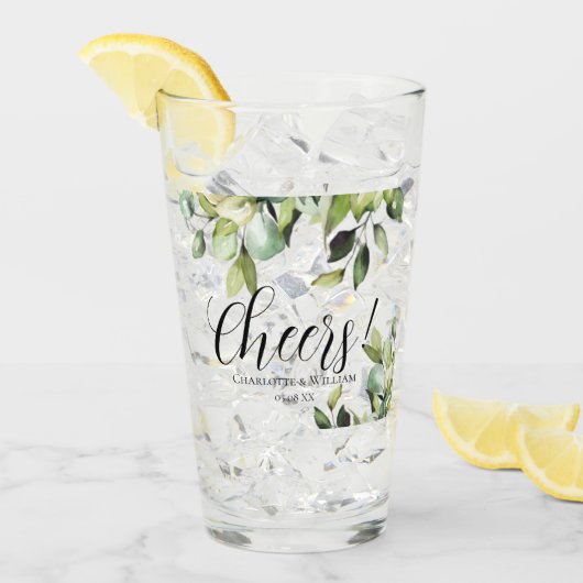 Cheers Elegante Groene Botanicals Glas (Voorkant ijs)