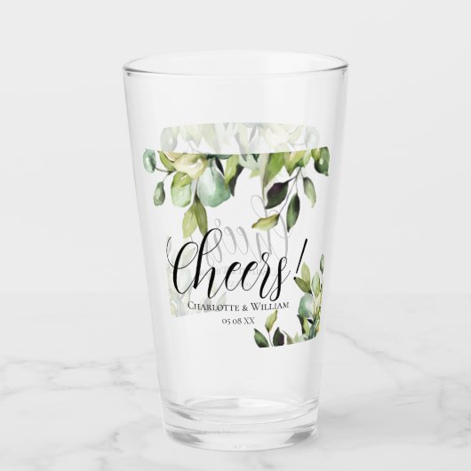 Cheers Elegante Groene Botanicals Glas (Voorkant)