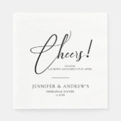 Cheers Elegante Huwelijksrepetitie gepersonaliseer Servet (Voorkant)