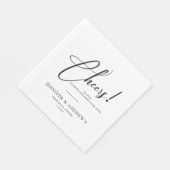 Cheers Elegante Huwelijksrepetitie gepersonaliseer Servet (Hoek)