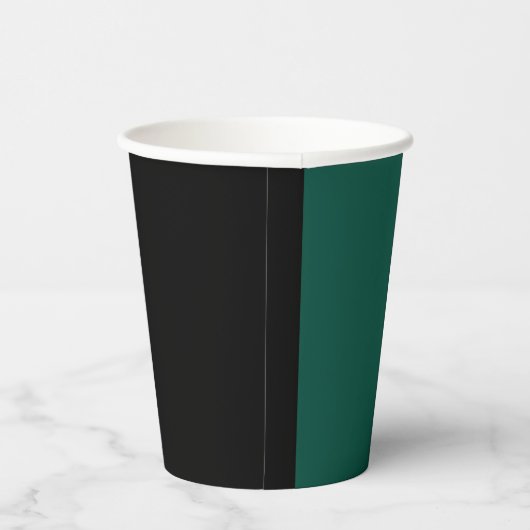 Cheers Emerald Green Modern Typography Wedding Papieren Bekers (Rechts)