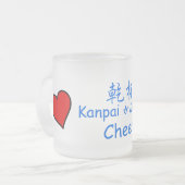 Cheers emoji matglas koffiemok (Voorkant links)