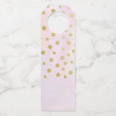 Cheers en Bedankt met Faux Gold Confetti Flessenhanger (Achterkant)