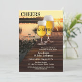 Cheers en beren de nacht voor het huwelijk kaart (Staand voorkant)