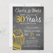 Cheers en bier 30e verjaardag van het karton van m kaart (Voorkant)