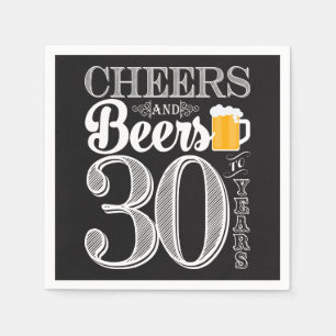 Cheers en bier tot 30 jaar Cocktail Napkins Servet