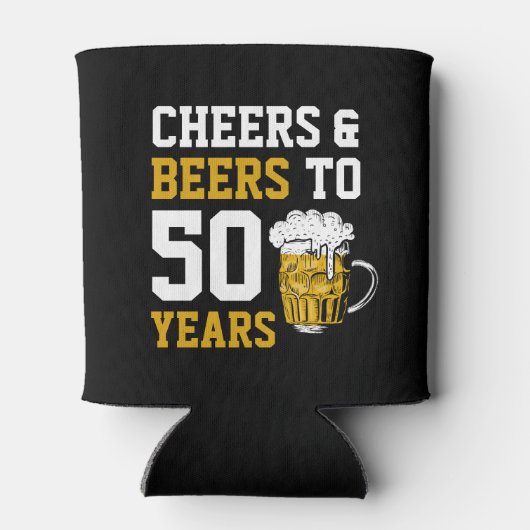 Cheers en bier tot 50 jaar 50 jaar blikjeskoeler (Achterkant)