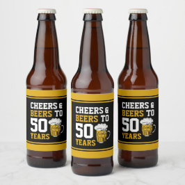 Cheers en bier tot 50 jaar 50 jaar etiket