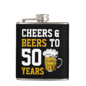 Cheers en bier tot 50 jaar 50 jaar heupfles (Voorkant)